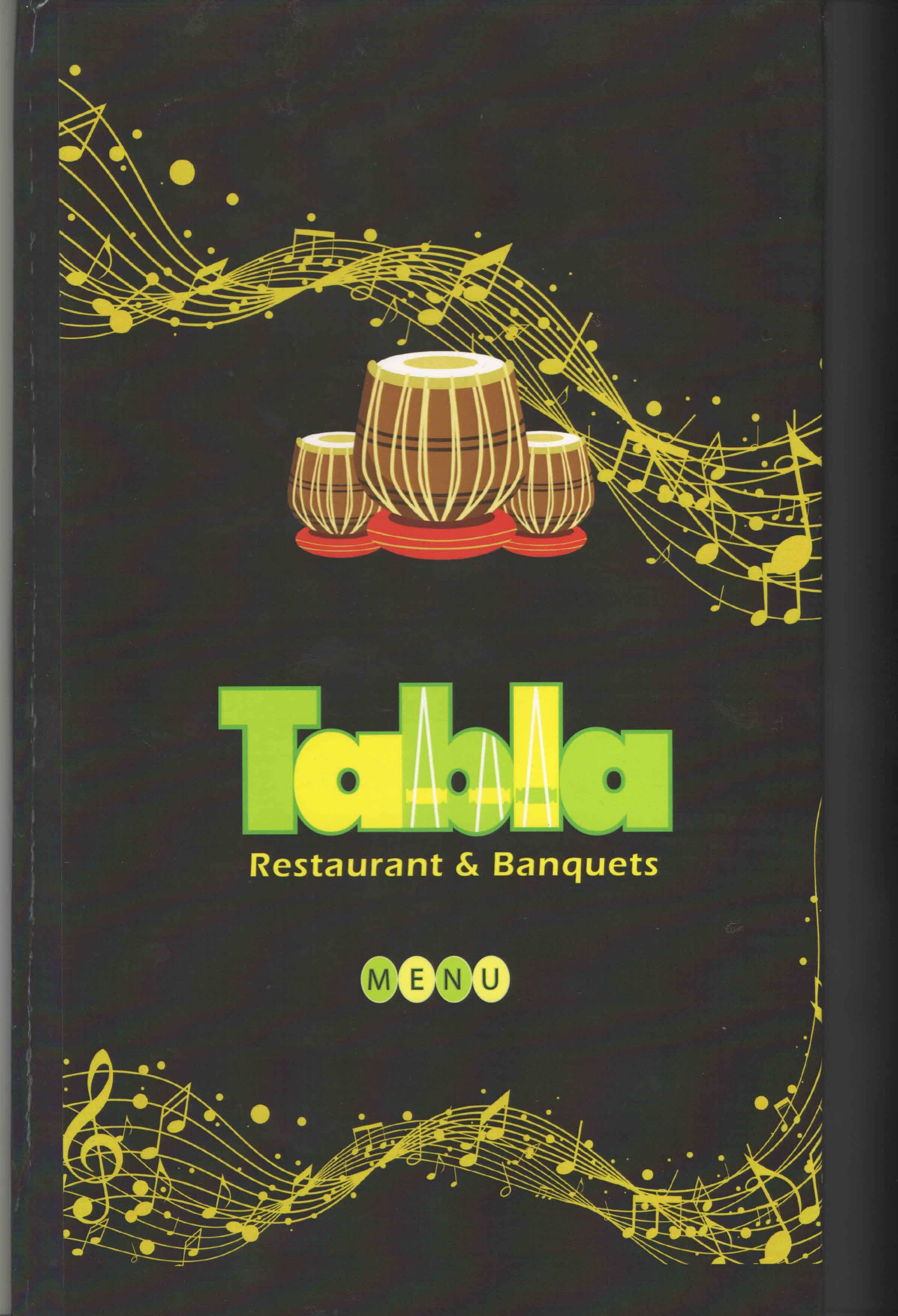 Menu of Tabla, Kukatpally, Hyderabad