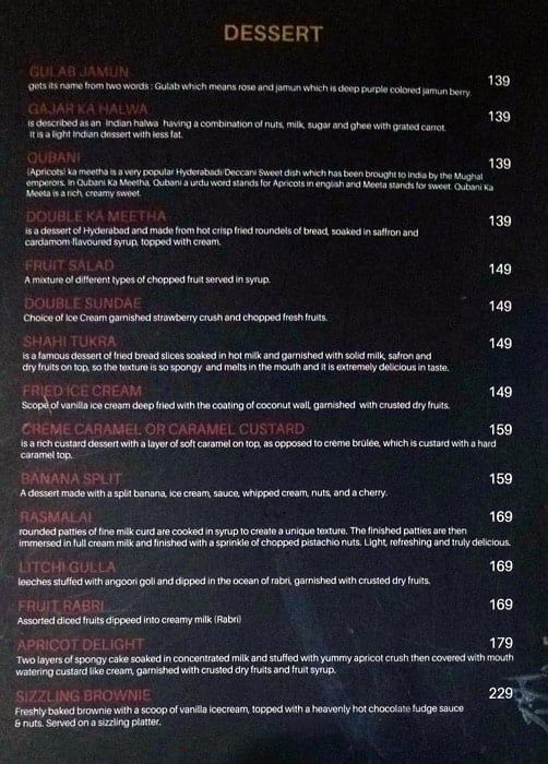 Tabla menu
