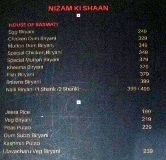 Tabla menu