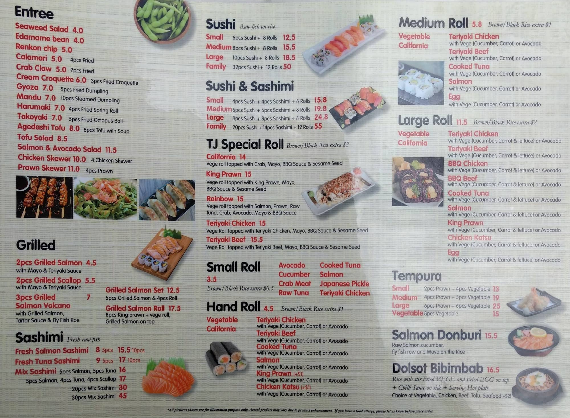 TJ Fresh Sushi Menu, Menu for TJ Fresh Sushi, Ultimo, Sydney ...