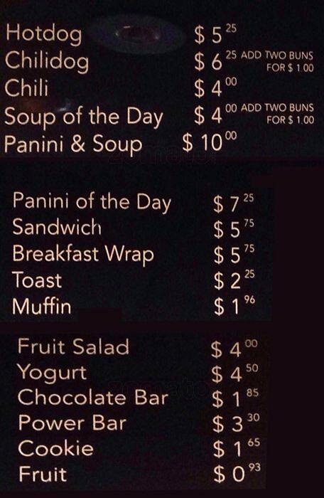 Wedge Bar & Grill menu