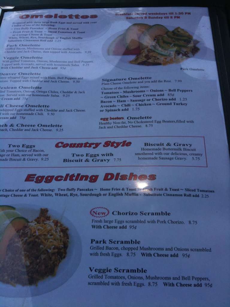 Park Bench Cafe Menu Menu For Park Bench Cafe Huntington Beach