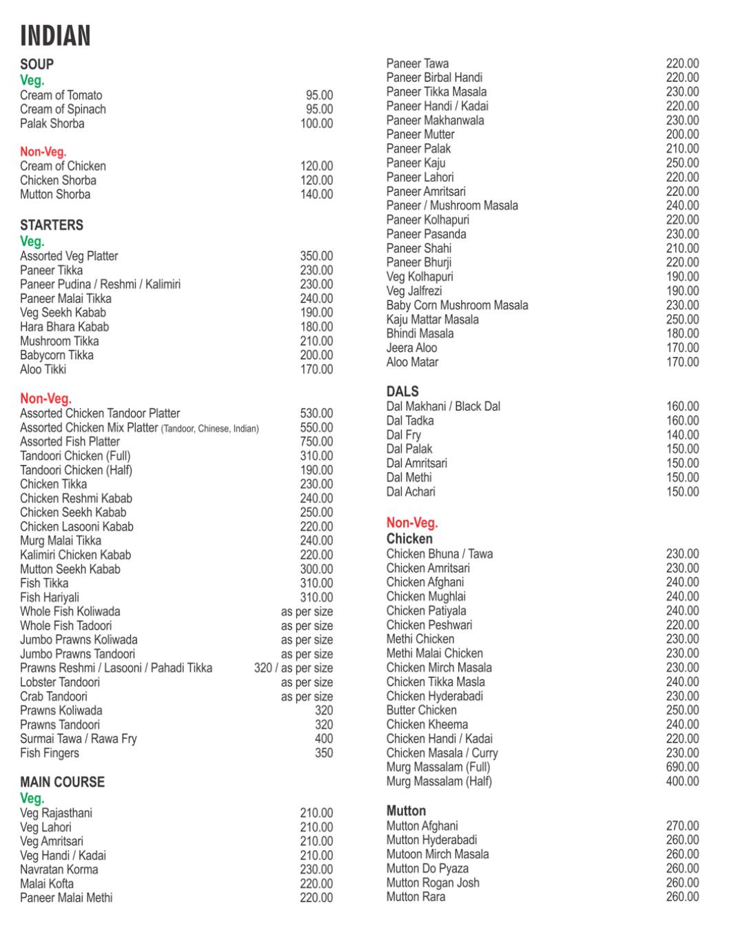 Mint Leaf Kitchen Menu, Menu for Mint Leaf Kitchen, Marol, Mumbai Zomato
