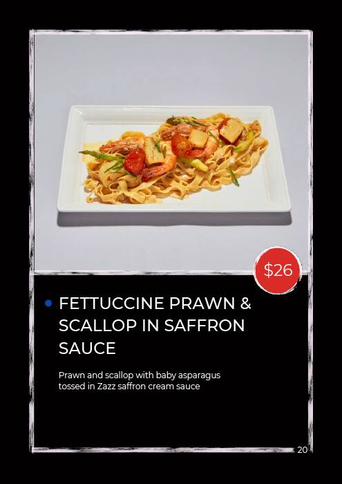 ZAZZ Pizza メニュー
