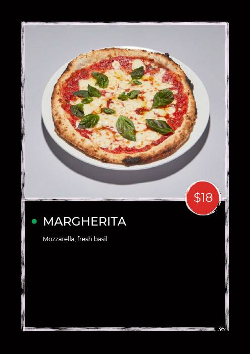 ZAZZ Pizza メニュー