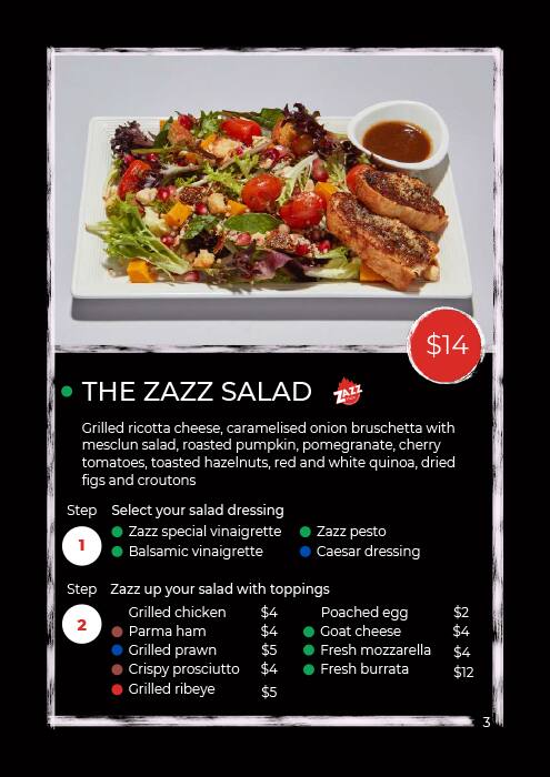 ZAZZ Pizza メニュー