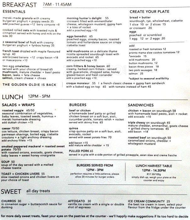 Meraki Menu, Menu podniku Meraki, Stellenbosch, Cape Town Zomato SA
