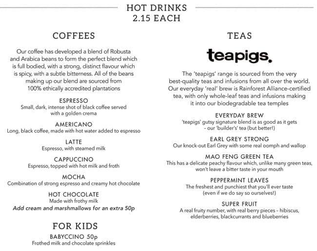 Menu at Slug & Lettuce Birmingham pub & bar, Birmingham, Water’s Edge