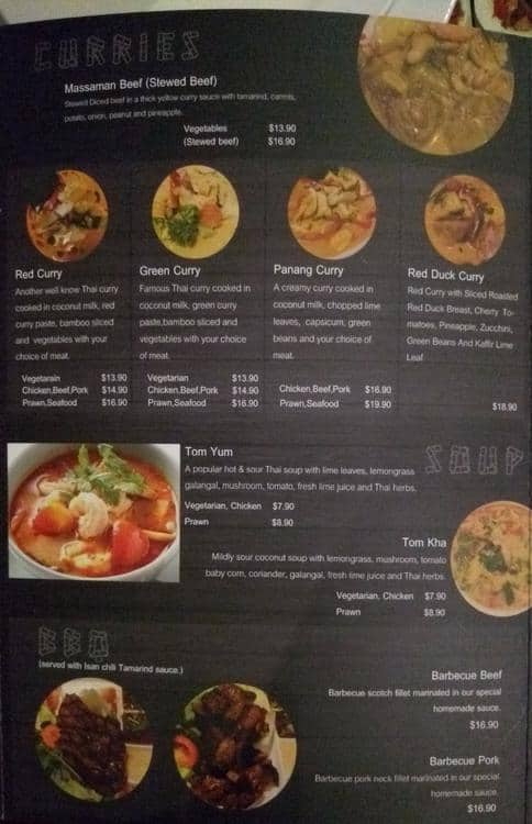 Menu At Thai Tiki Hut Restaurant Northcote 571 High St