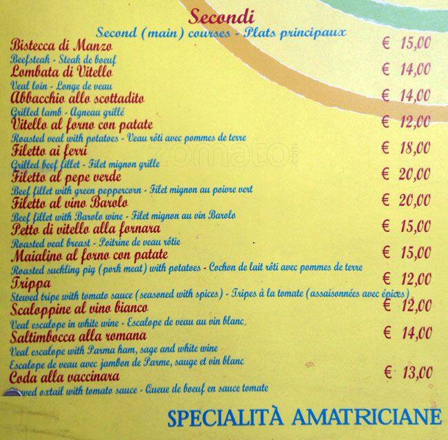 Menu de il piatto
