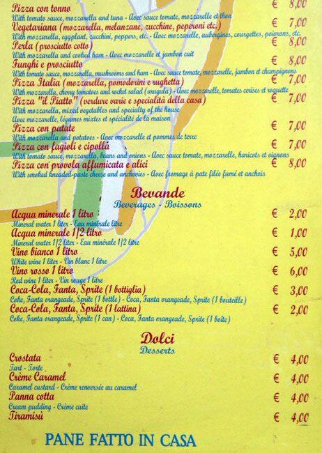 Menu de il piatto