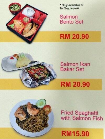 Mr Teppanyaki Menu Mr Teppanyaki Bukit Bintang Kuala Lumpur Icin Menu