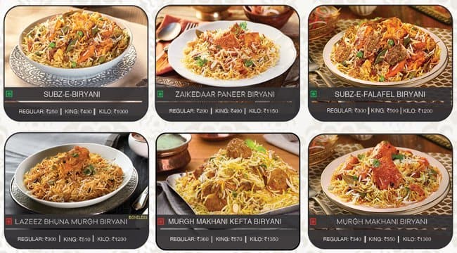 Behrouz Biryani Menu, Menu For Behrouz Biryani, Sikandarpur, Gurgaon ...