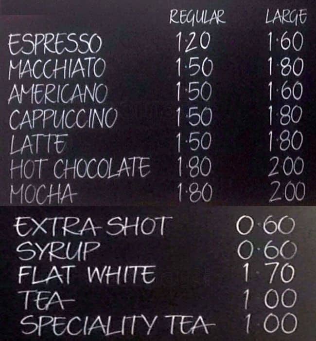 Barista and Baker a London Foto del Menu con Prezzi Zomato UK