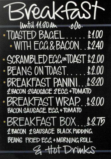 Bites menu