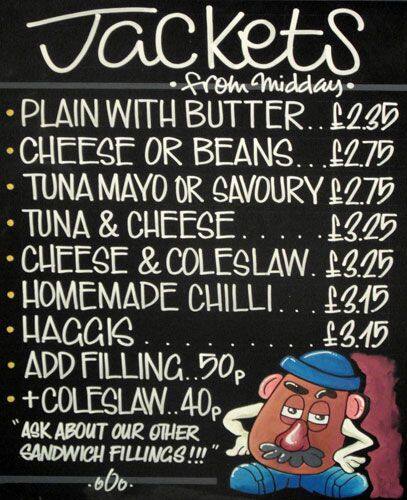 Bites menu