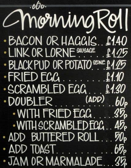 Bites menu