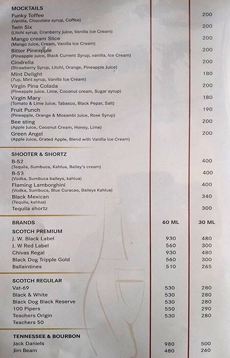 Talk About Multi Cuisine Restaurant and Bar menu