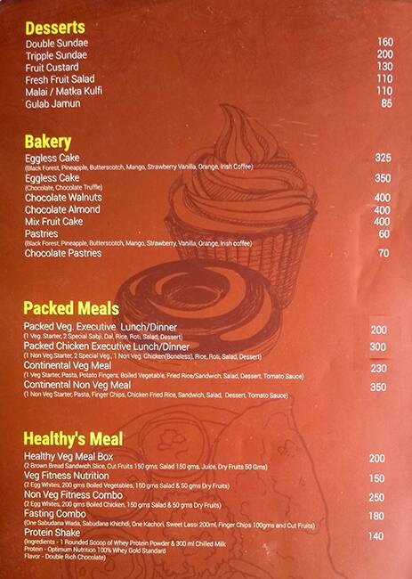 Talk About Multi Cuisine Restaurant and Bar menu