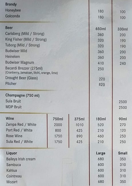 Talk About Multi Cuisine Restaurant and Bar menu