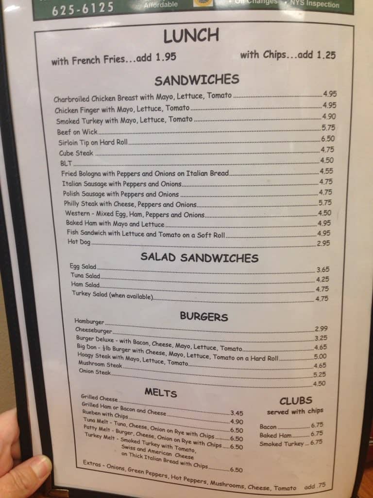 Menu at La Port's Pine Restaurant, Lockport