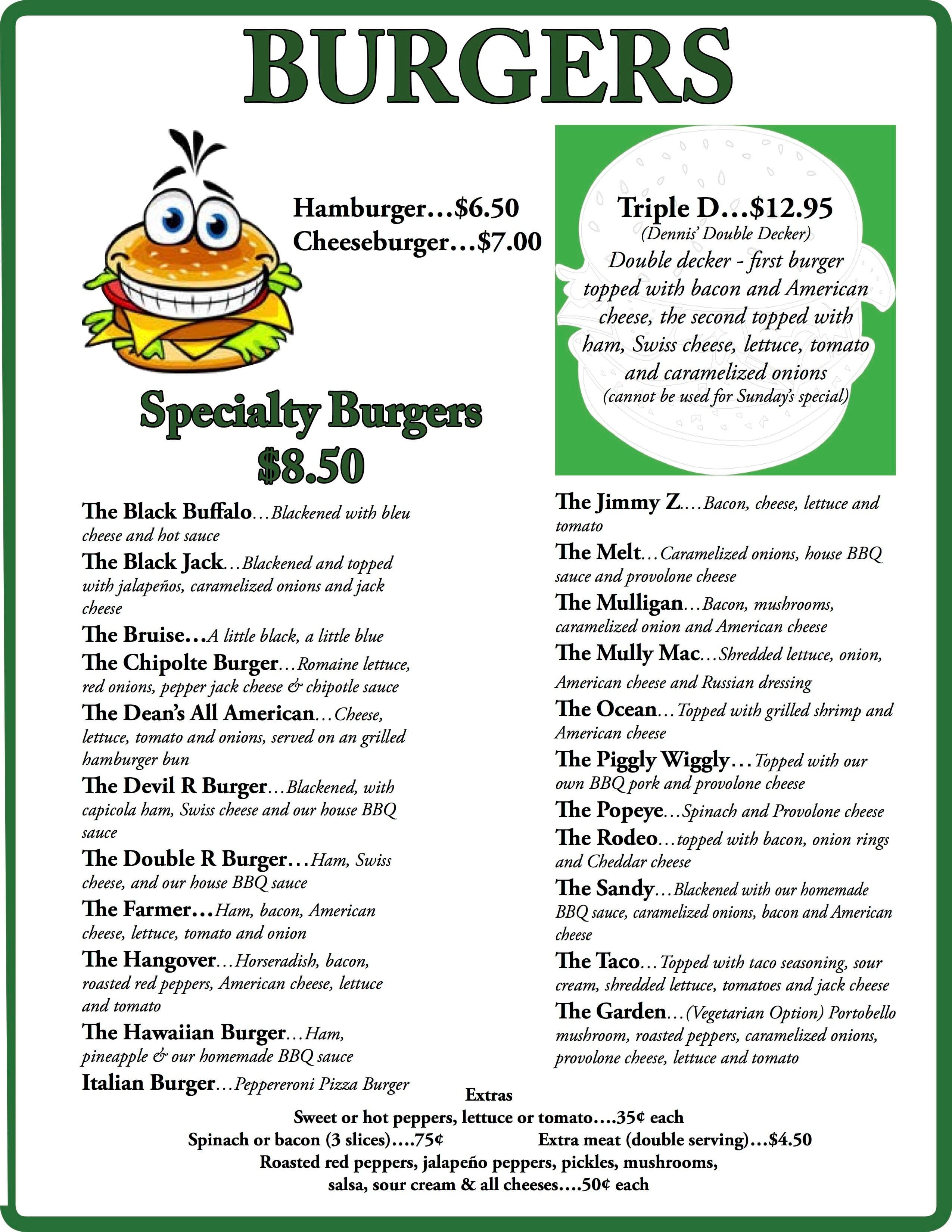 Menu At Mulligan's Shore Bar & Grill, Wildwood, 310 W Hildreth Ave