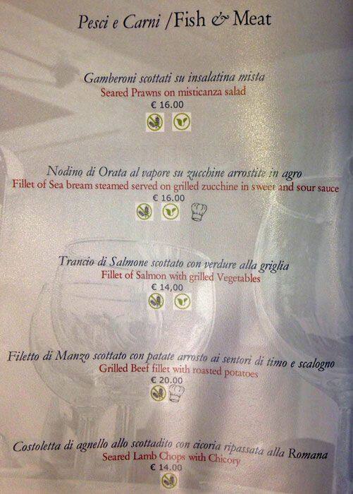 Menu di Cardinal Moran 