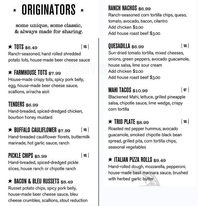 The Goat menu, Menu restauracji The Goat, Middletown, Louisville Urbanspoon/Zomato
