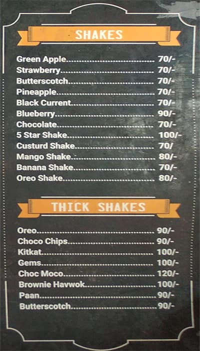 Menu at Dia Restaurant, Raipur