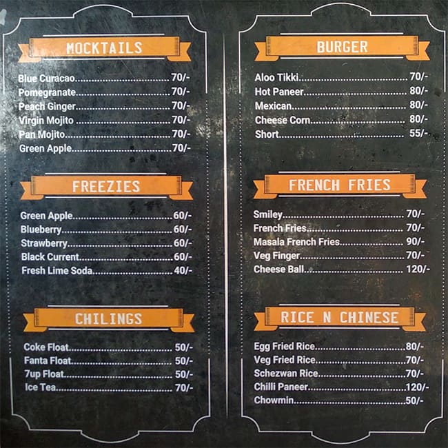 Menu at Diya Cafe, Raipur, VIP Road