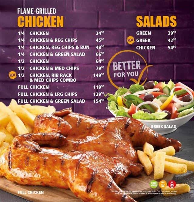 Menu At Steers Restaurant Johannesburg Biccard Street