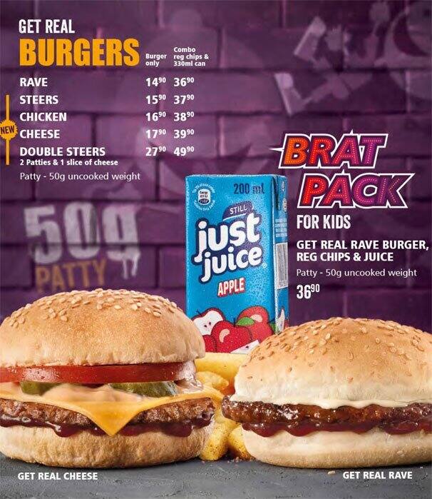 Steers menu
