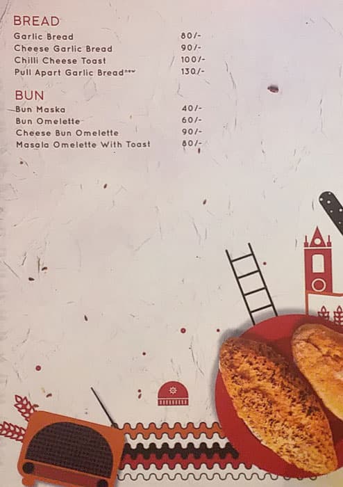 New Poona Bakery menu