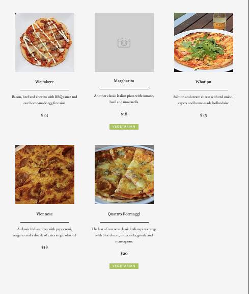 Elevation menu