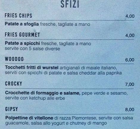 Menu di Ham Holy Burger - Milano, via Marghera 