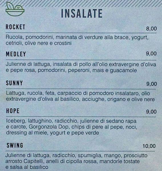 Menu di Ham Holy Burger - Milano, via Marghera 