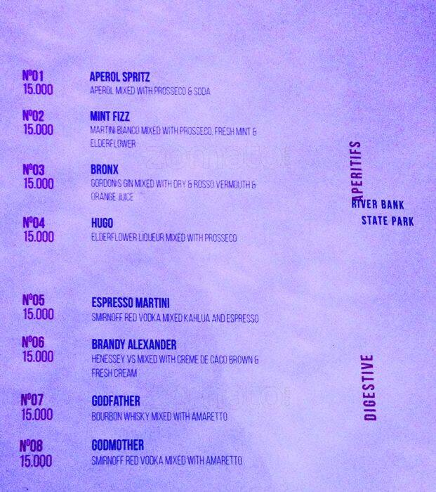 Bronx menu
