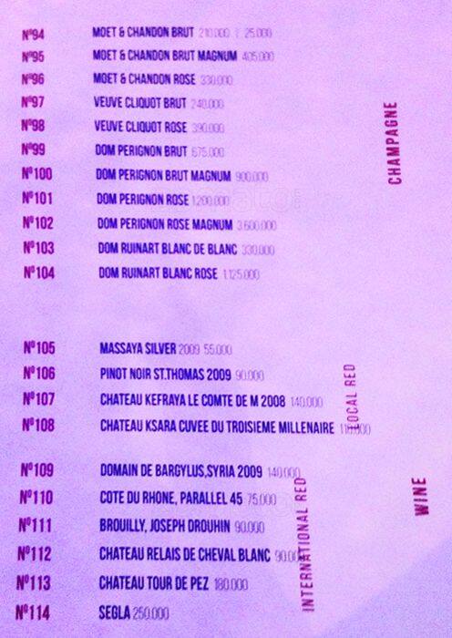 Bronx menu