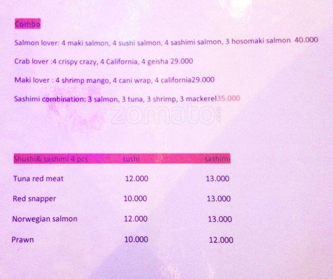 Bronx menu