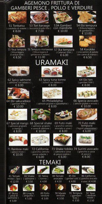 Menu di Sakura & koi 