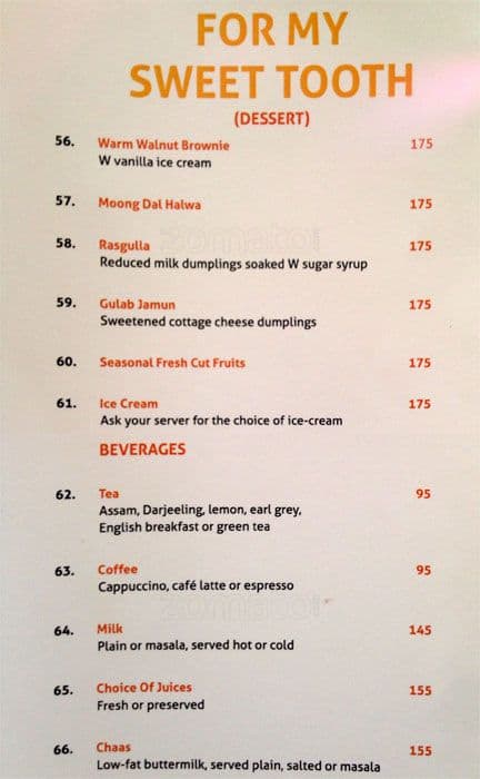 Lemon Tree Hotel, Dehradun menu