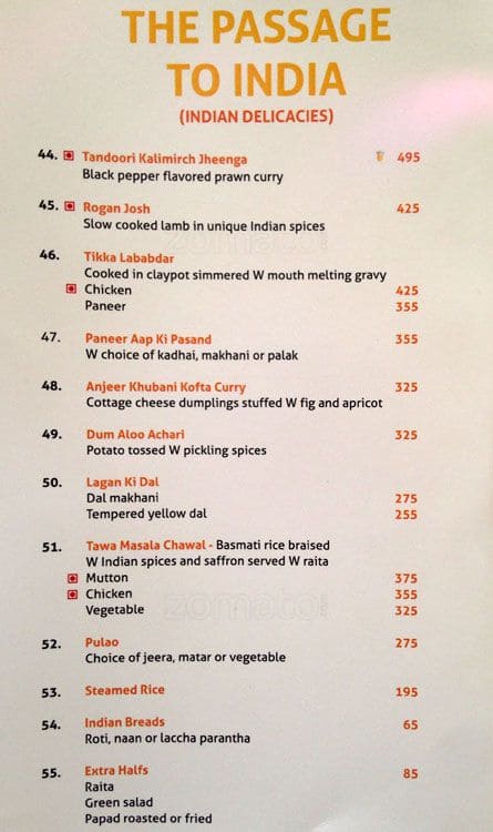 Lemon Tree Hotel, Dehradun menu