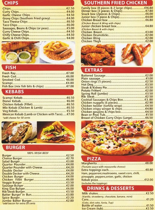 Iannelli's Take Away Menu - Zomato Ireland