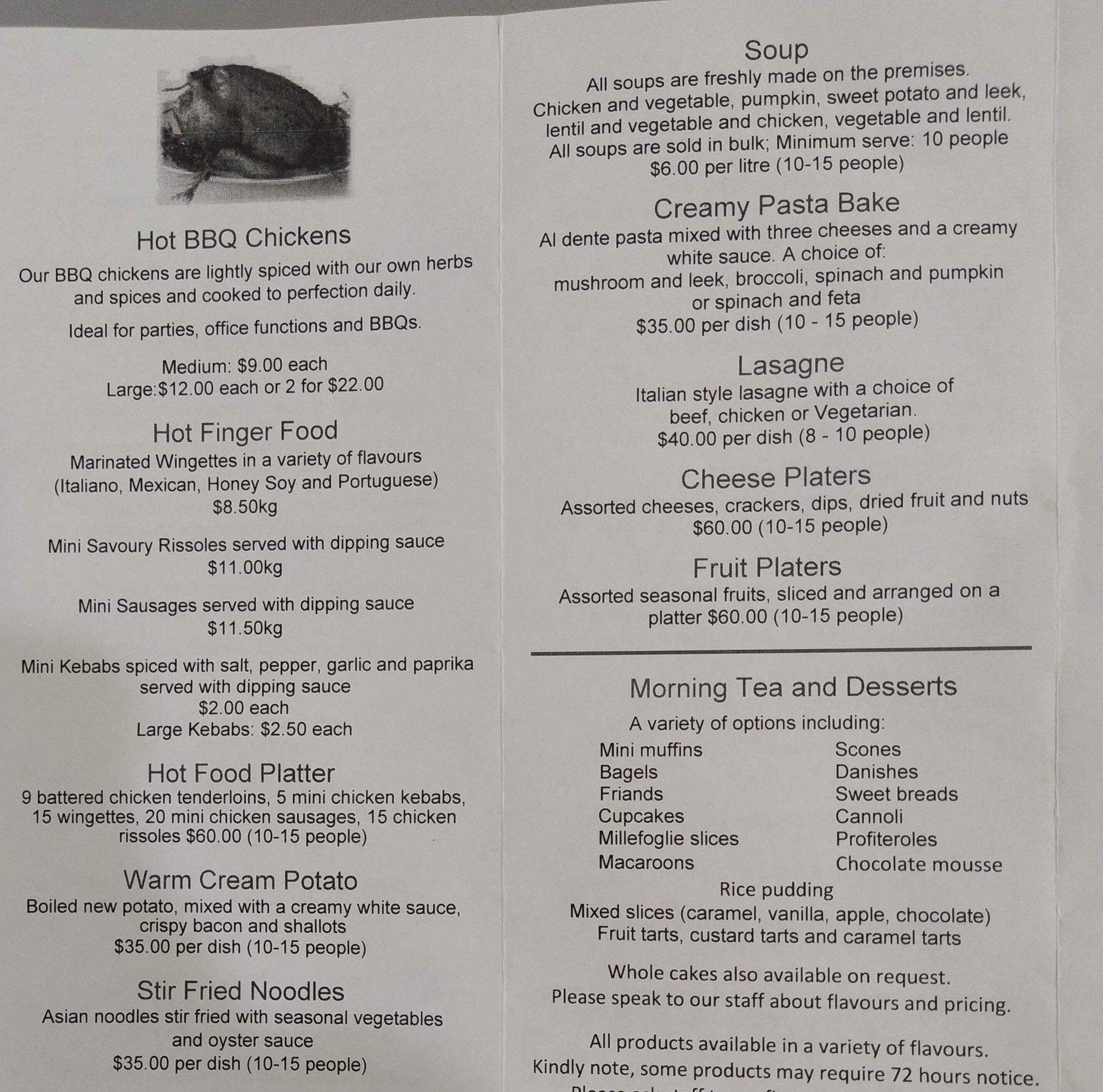 Carta de K.B Chickens