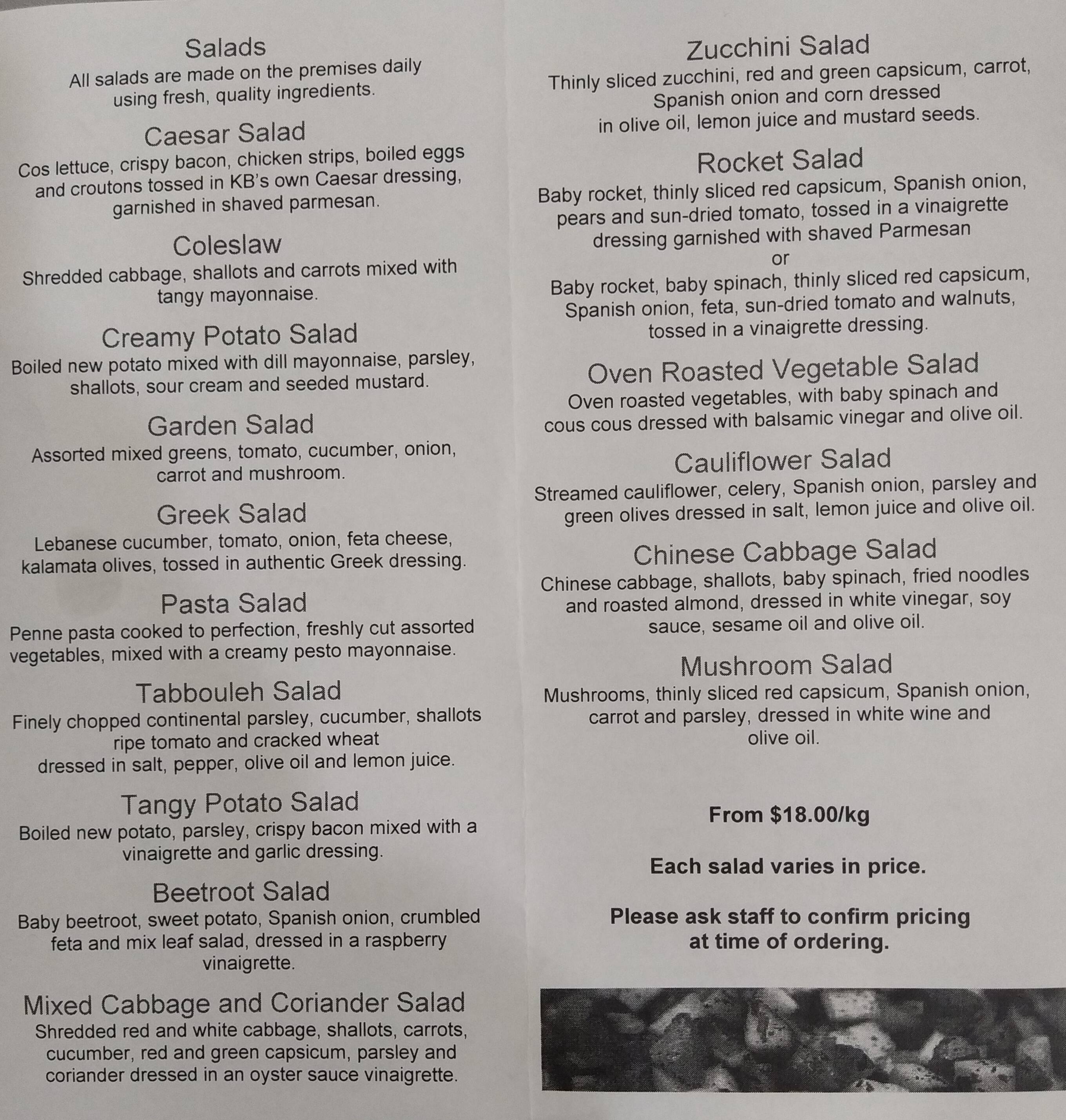 Carta de K.B Chickens