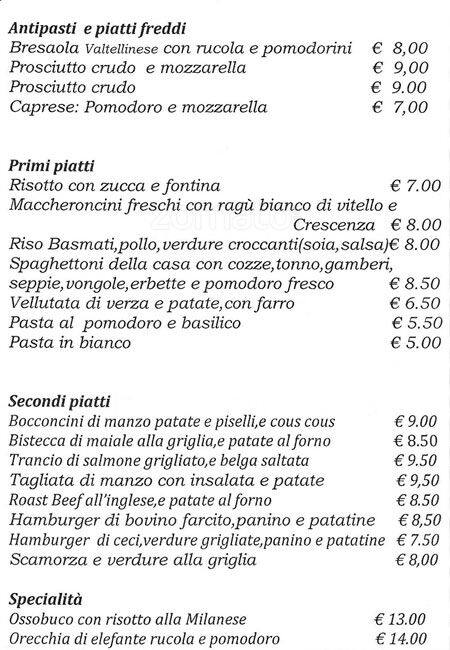 Menu di Taverna Gasparotto 