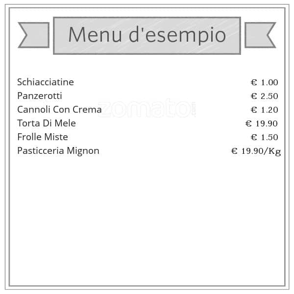 Menu di Il Fornaio Milano 
