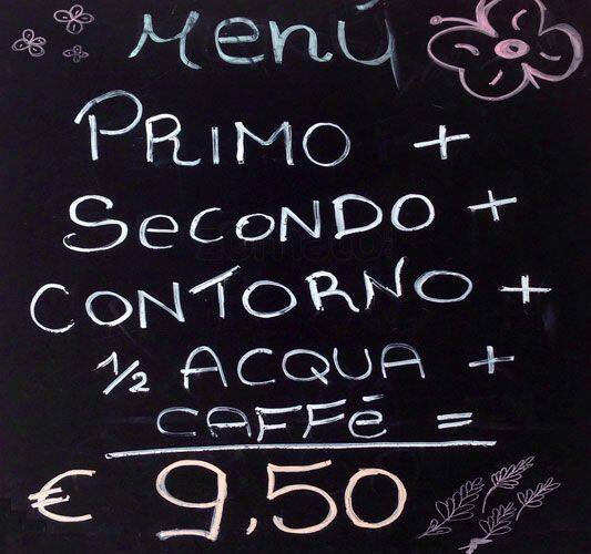 Menu di Il Fornaio Milano 