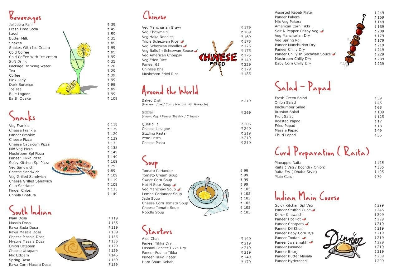 Spicy Kitchen Restaurant Menu Menu For Spicy Kitchen Restaurant