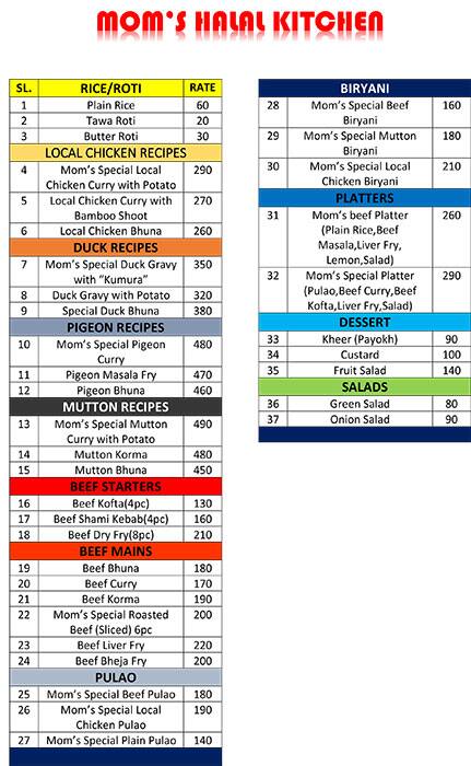 Mom S Halal Kitchen Menu Menu For Mom S Halal Kitchen